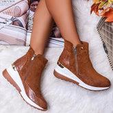 Zapatos de plataforma alta impermeables con cremallera
